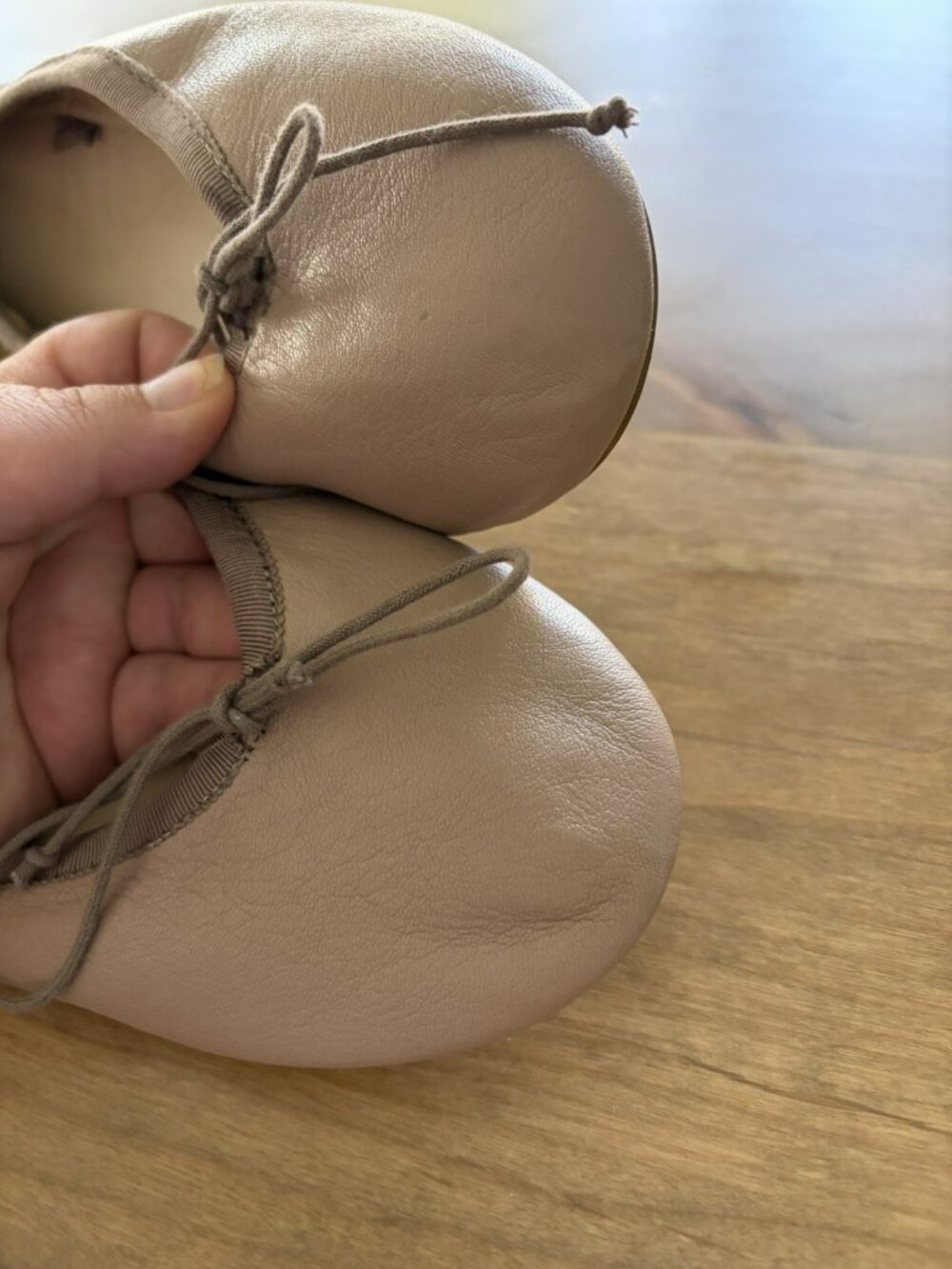 ZARA Woman Beige Soft Leather Ballet Flats Round Toe Women’s M US 9 EU 41 - Picture 7 of 7